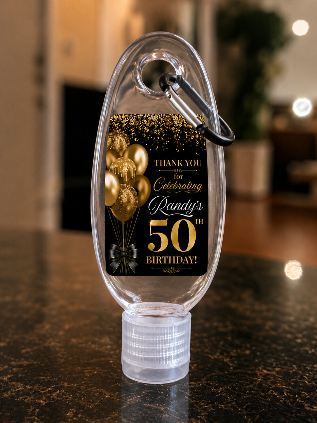 Custom Hand Sanitizer Party Favors | Personalized Labels | 1 oz Bottles
